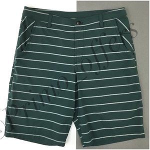lululemon athletica Green Striped Athletic Shorts